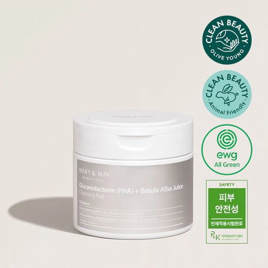 Mary&May Gluconolactone (PHA)+Betula Alba Juice Cleansing Pad (70EA)