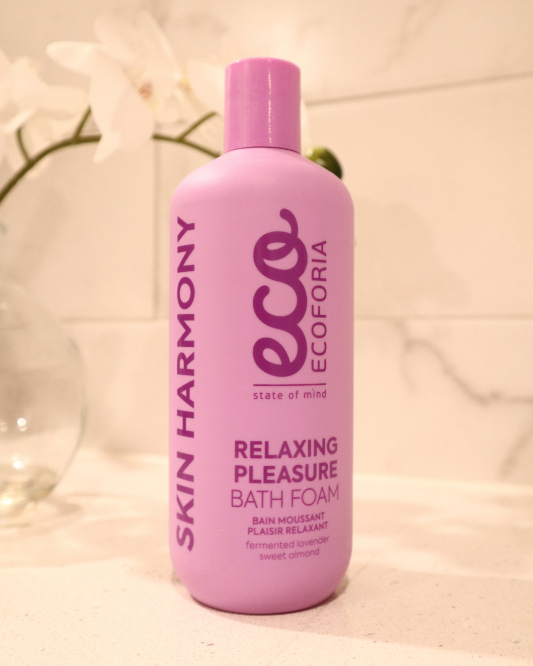 Ecoforia Relaxing Pleasure Bath Foam – Aromatic Moisture-Boosting Soak with Lavender & Almond Oil (400ml)
