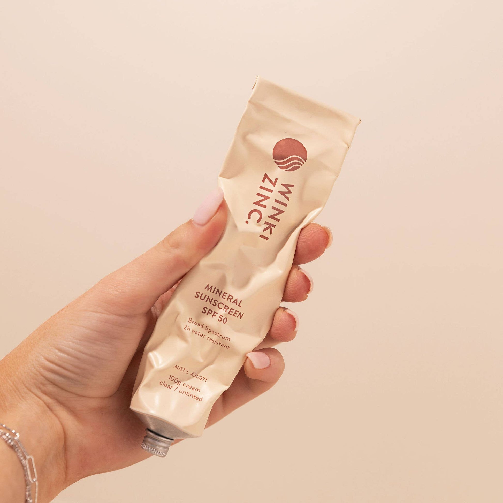 Winki Zinc sunscreen tube used