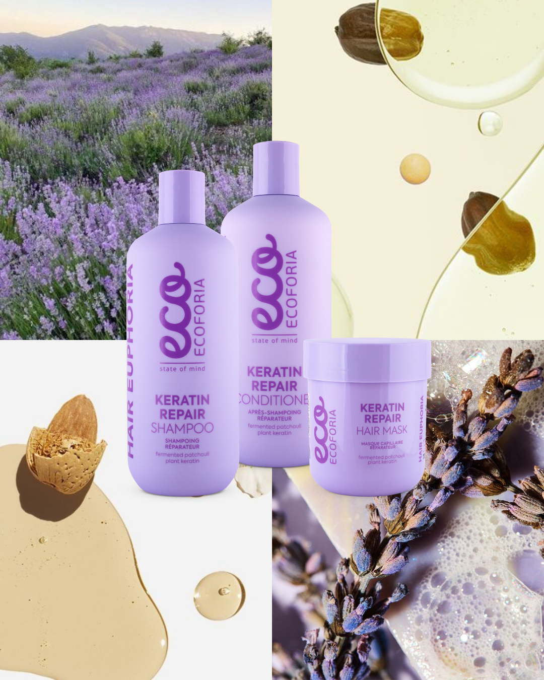 Ecoforia Keratin Repair Conditioner – Strengthening & Smoothing Formula (400ml)