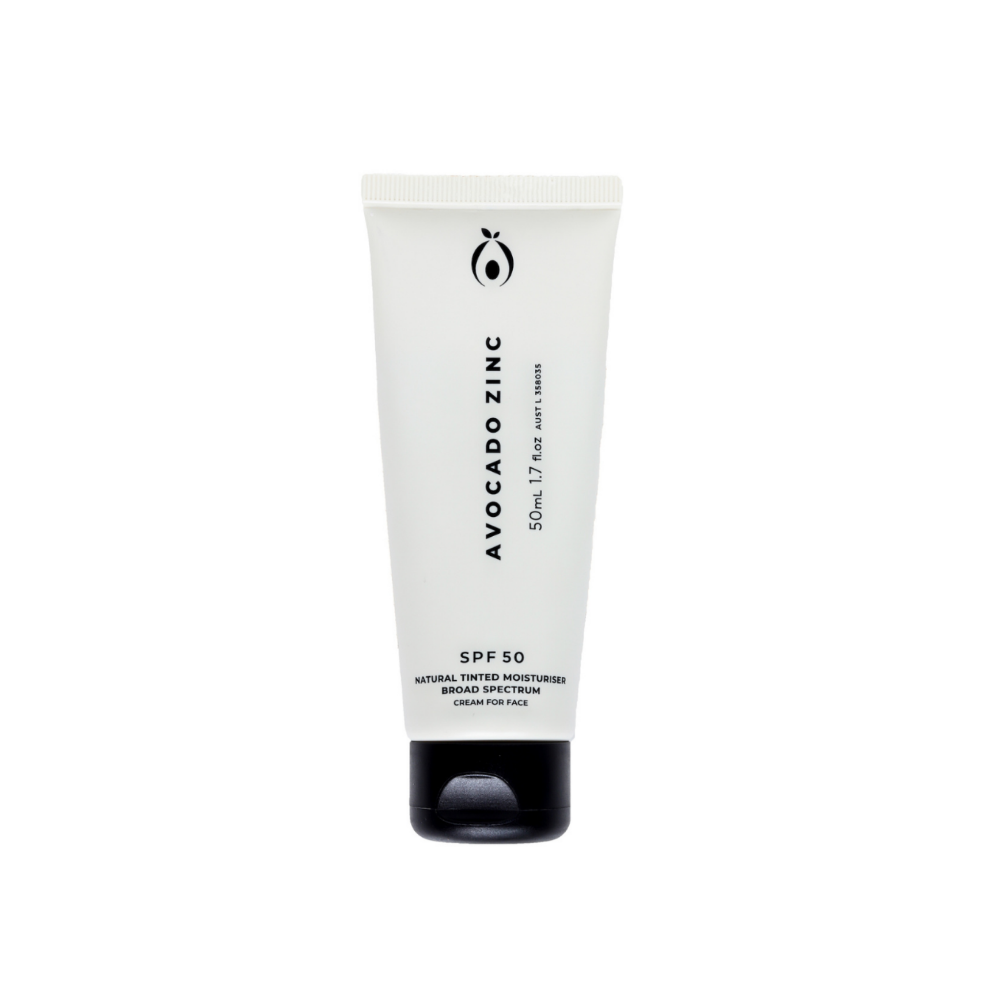 SPF 50 Tinted Moisturiser – Natural Mineral Sunscreen (Medium-Dark, 100ml)