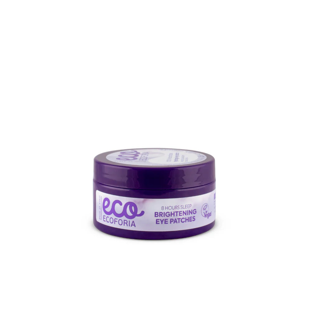 Ecoforia 8 Hours Sleep Brightening Eye Patches – 60 Vegan Under-Eye Masks to Reduce Dark Circles & Puffiness