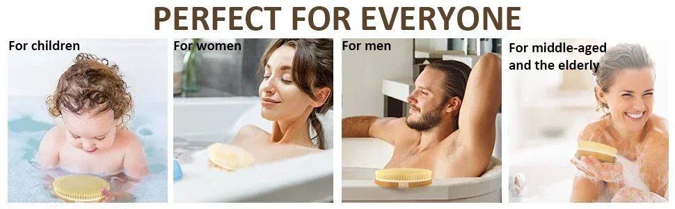 Premium Dry Body Brush with Natural Bristles for Radiant Skin