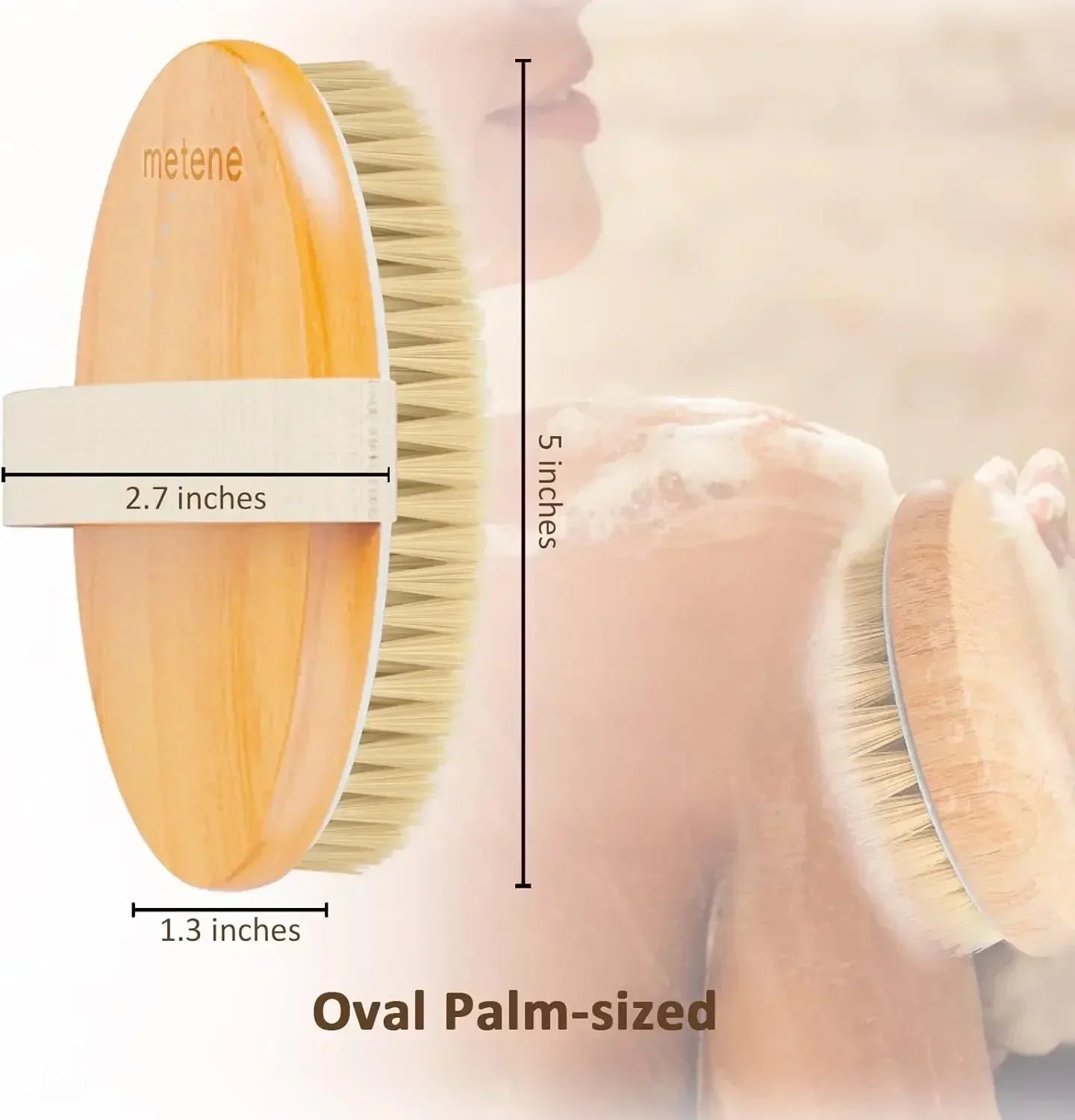 Premium Dry Body Brush with Natural Bristles for Radiant Skin