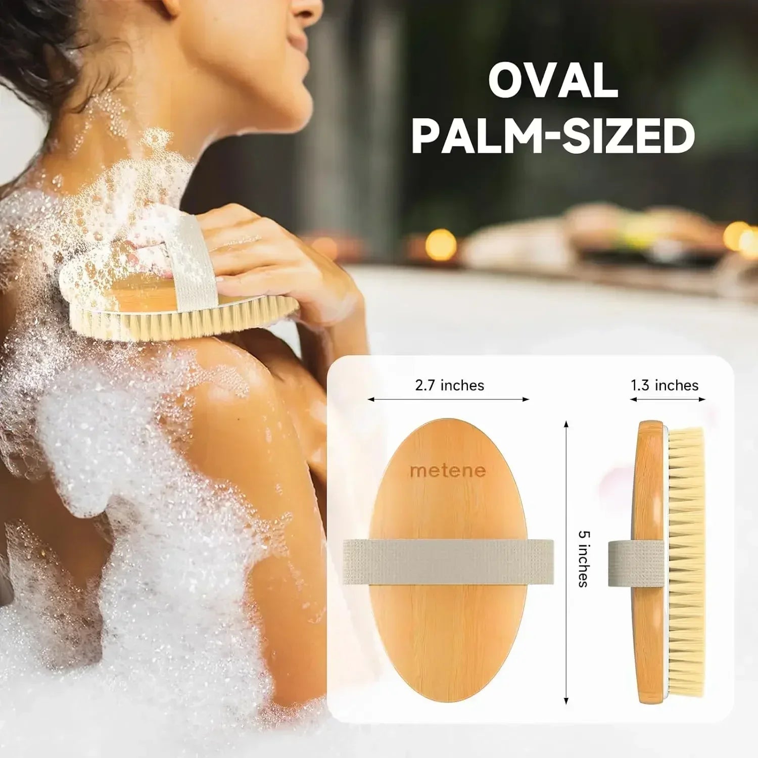 Premium Dry Body Brush with Natural Bristles for Radiant Skin