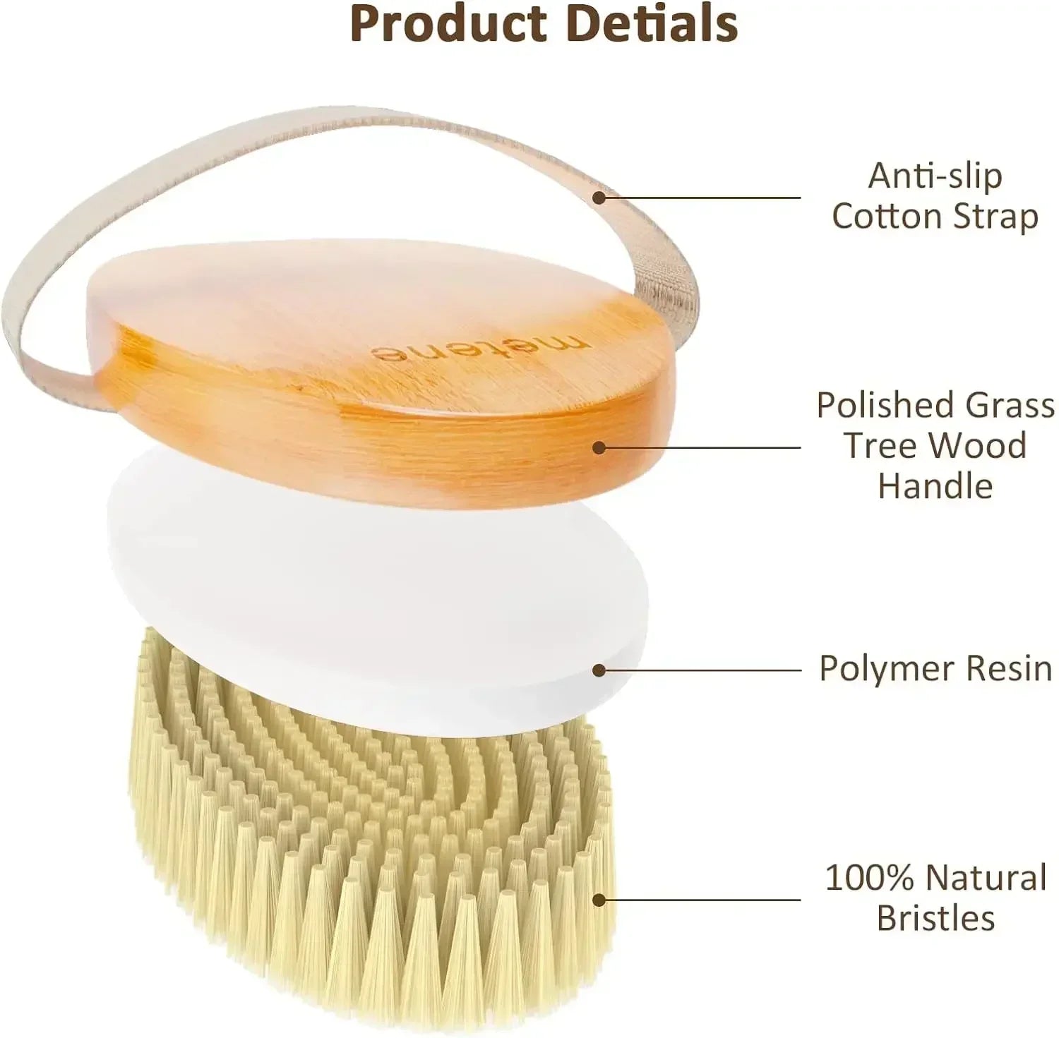 Premium Dry Body Brush with Natural Bristles for Radiant Skin