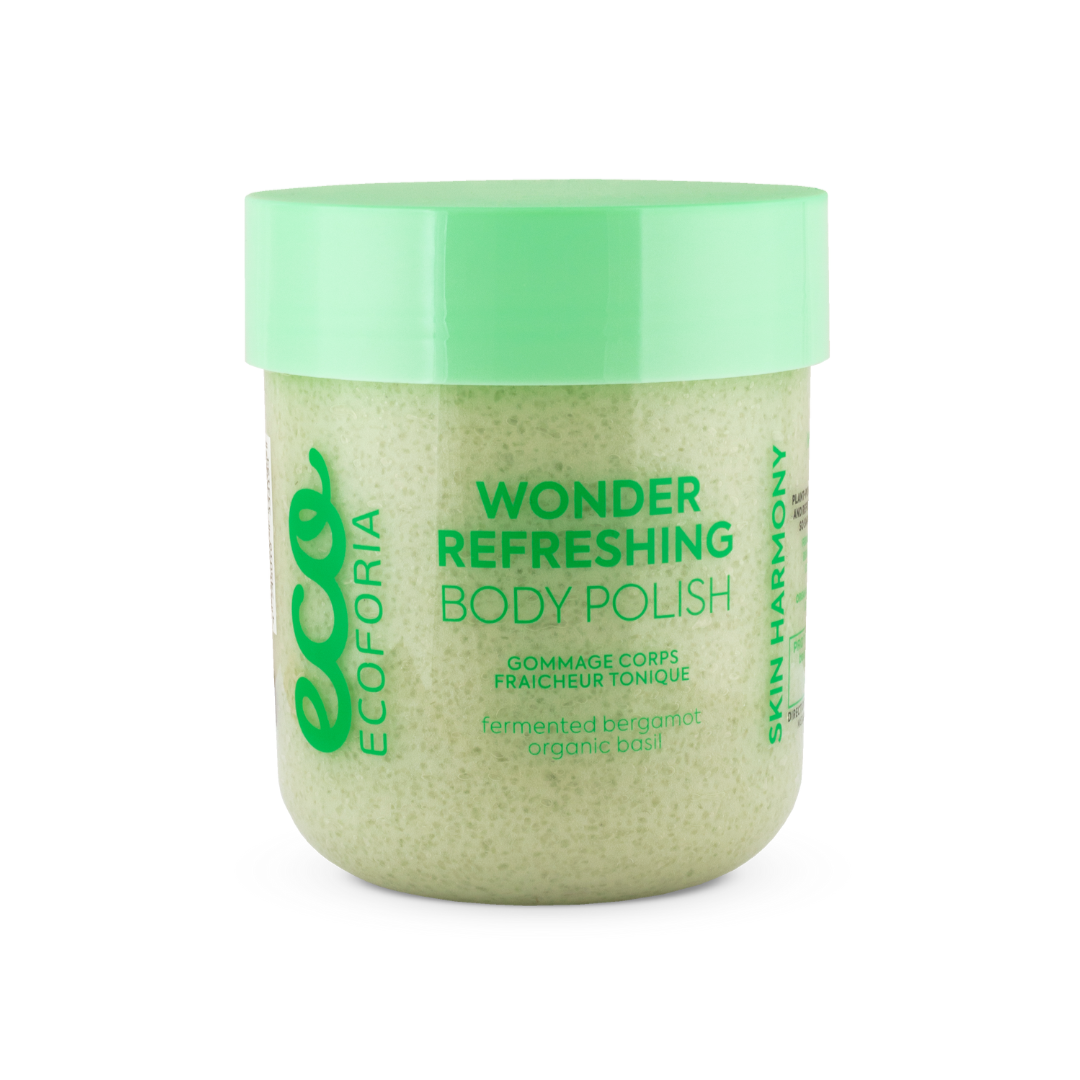 Ecoforia Wonder Refreshing Body Polish – Smoothing Exfoliant with Basil & Bergamot (200ml)