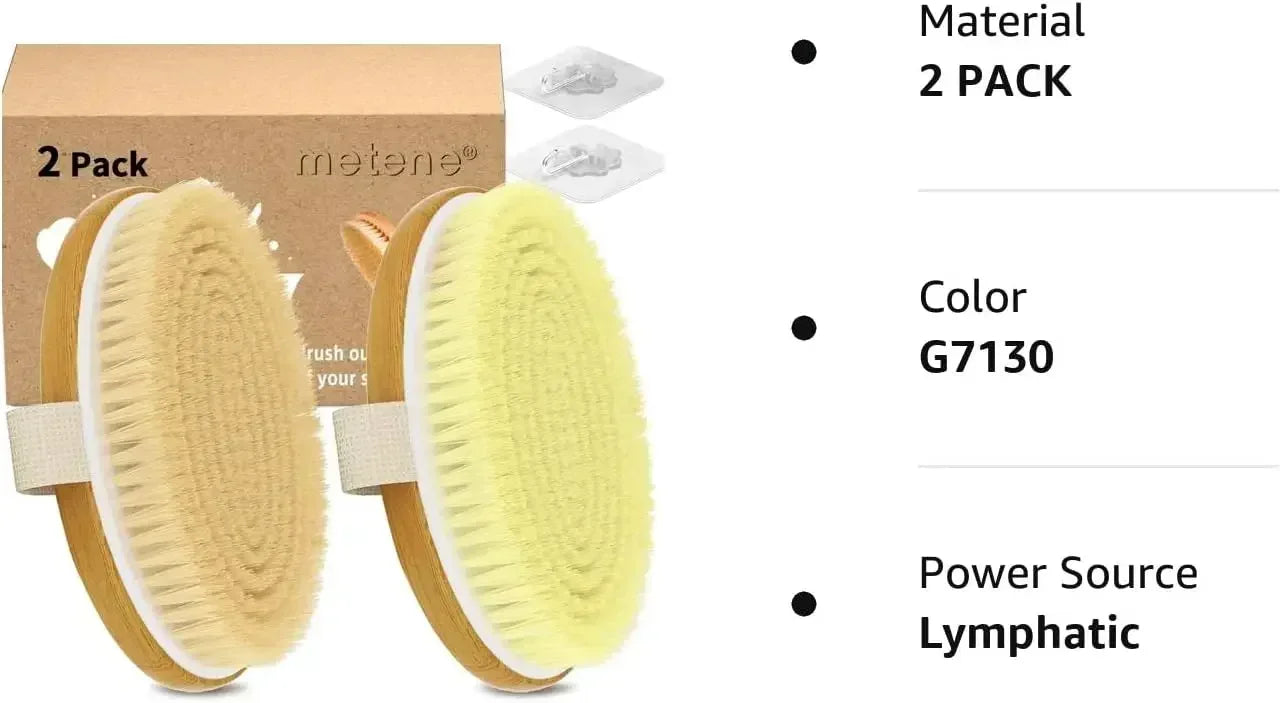 Premium Dry Body Brush with Natural Bristles for Radiant Skin