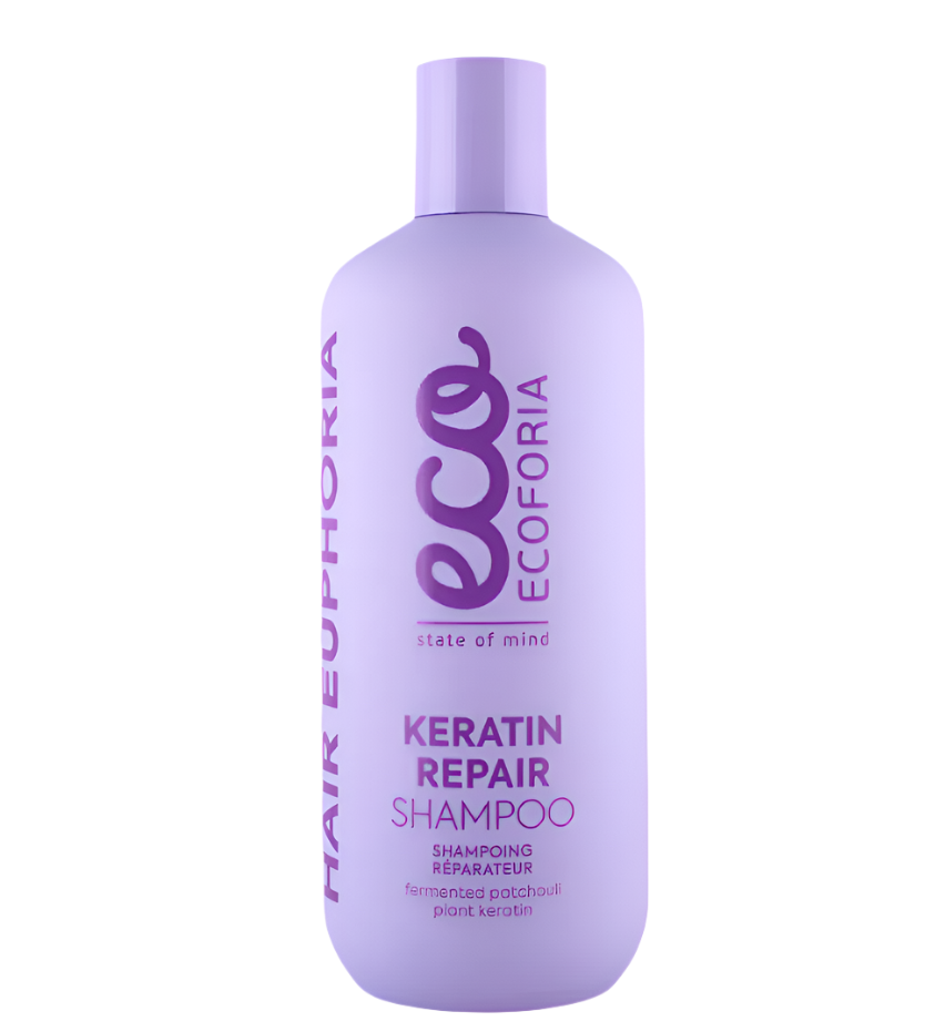 Ecoforia Keratin Repair Shampoo – Strengthening Cleanse for Damaged Hair (400ml)