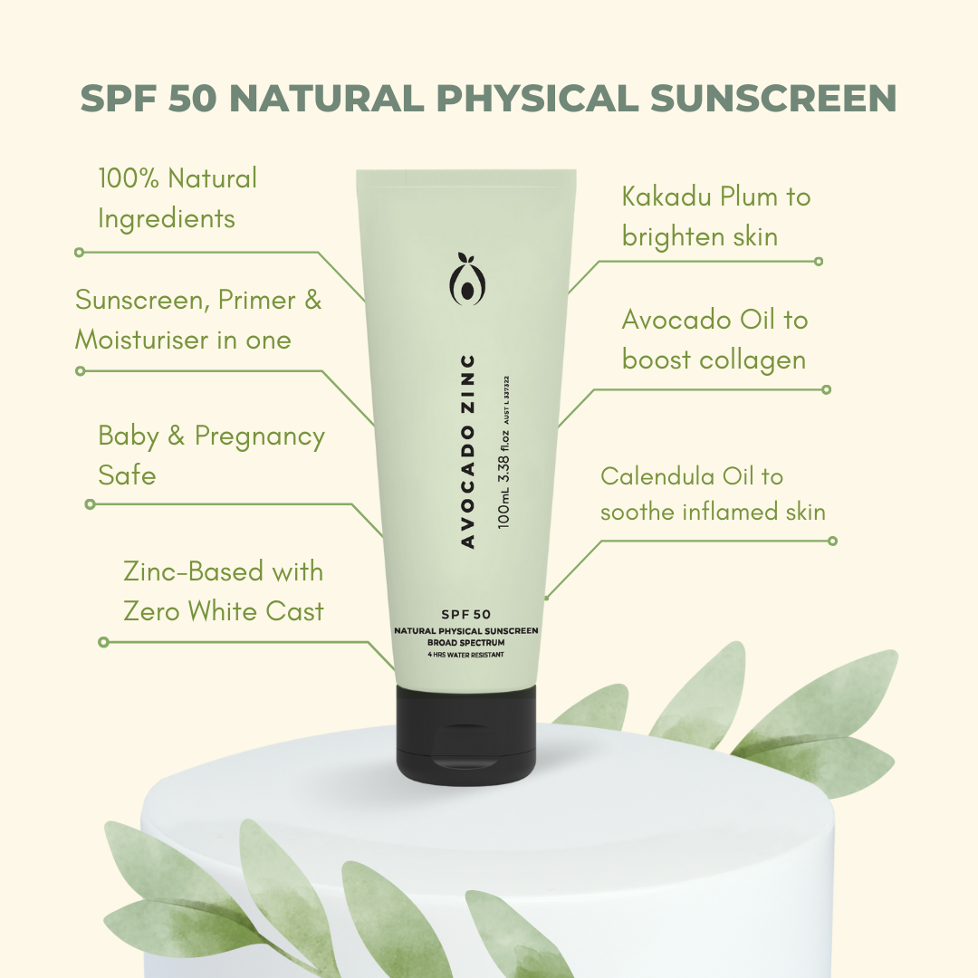 SPF 50 Mineral Sunscreen – Natural Physical Sun Protection (100ml)