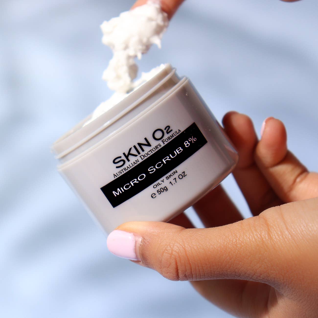Skin O2 Micro Scrub Exfoliator 8% – Dual Action Deep Cleanser & Resurfacer (50g)