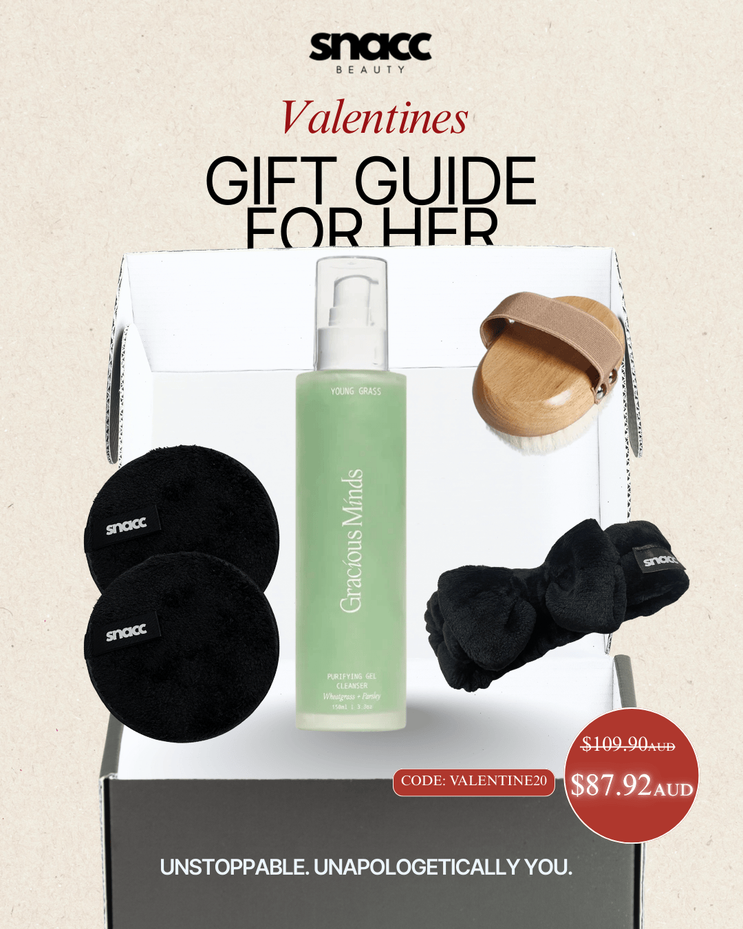 SNACC BEAUTY Beauty Tool CODE VALENTINE20 Valentine Gift Set #05 – Daily Clean Glow Essentials - SNACC Beauty