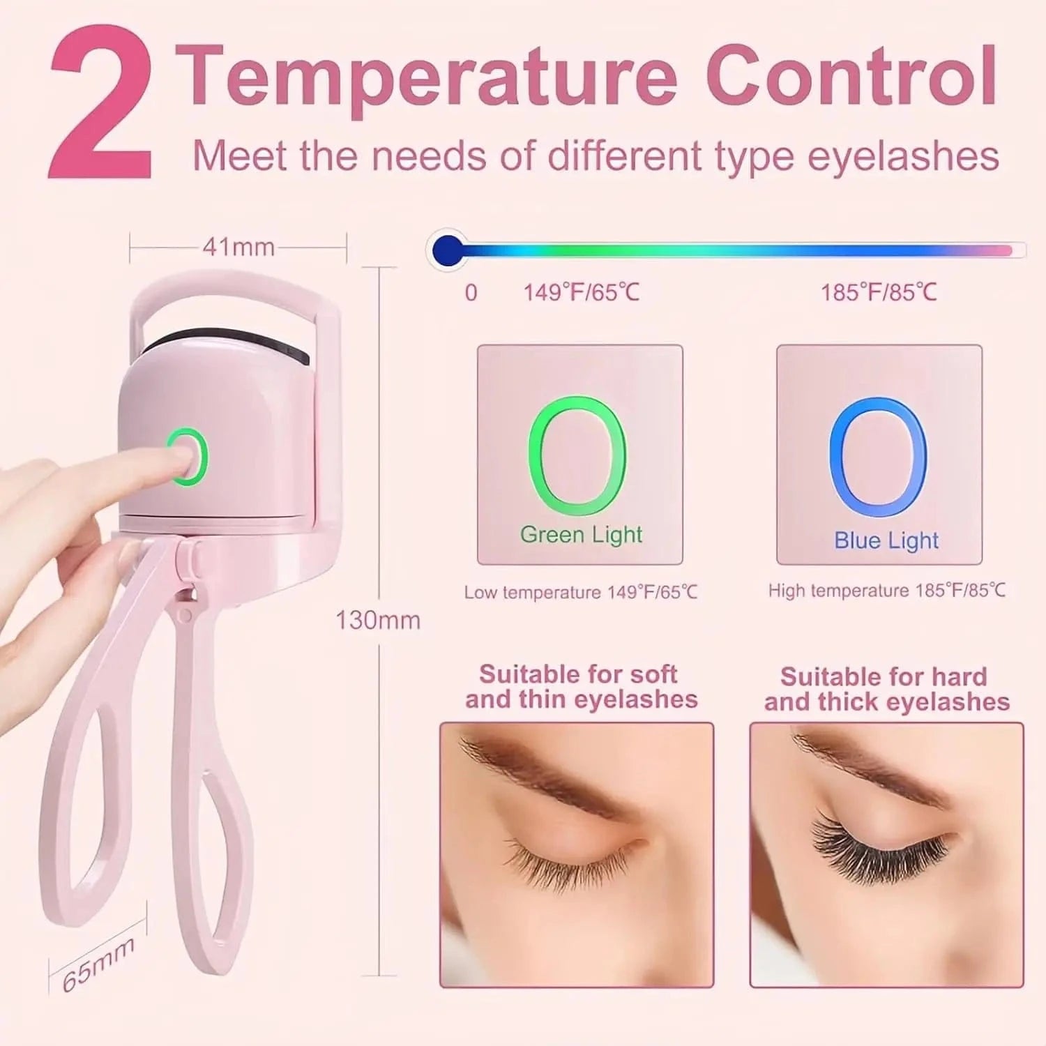 SNACC BEAUTY Beauty Tool USB Rechargeable Heated Eyelash Curler – Portable Electric Lash Curler for Long-Lasting Curl