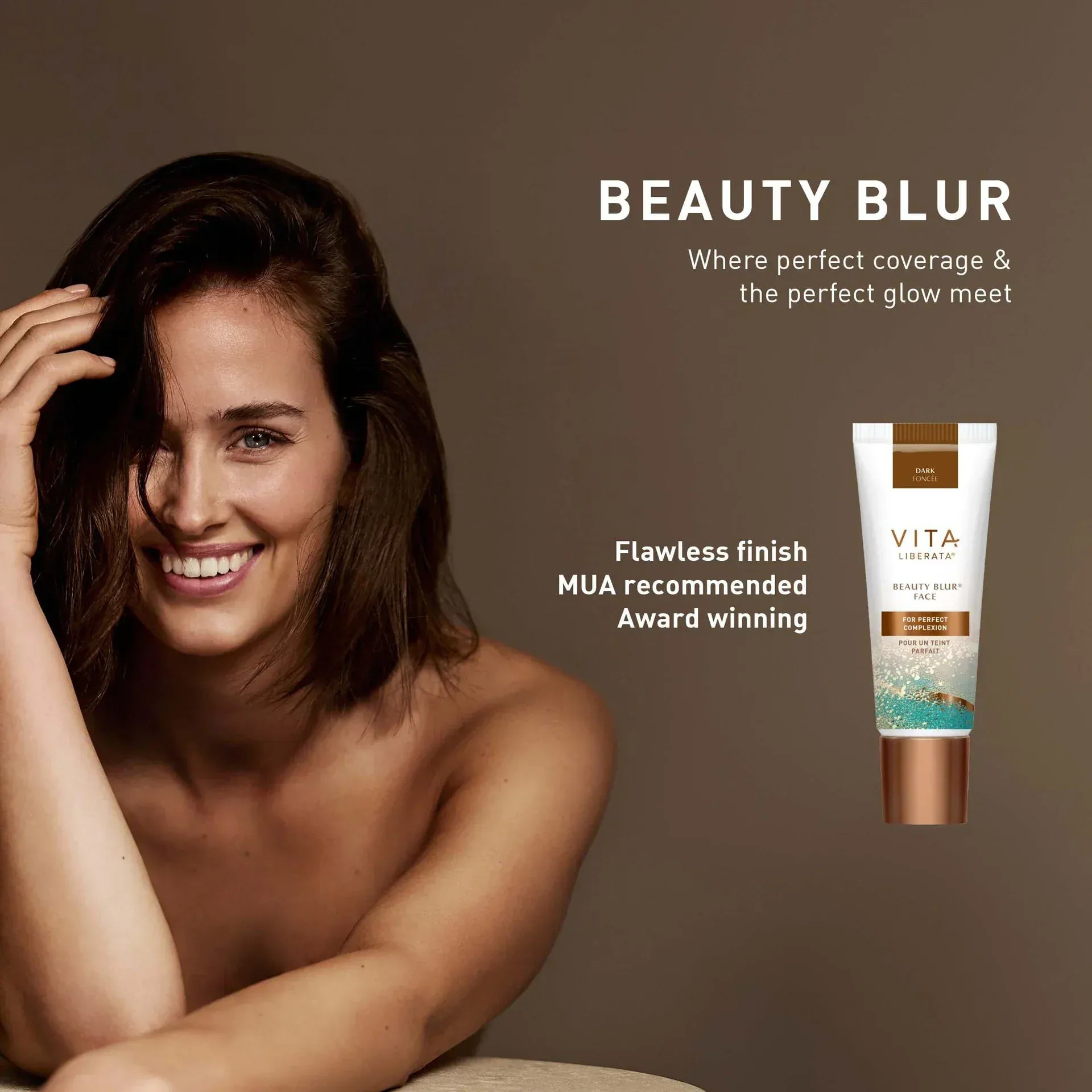 Vita Liberata Face Primer Beauty Blur Face Dark 30ml – Tinted BB Cream Primer & Radiance Moisturiser