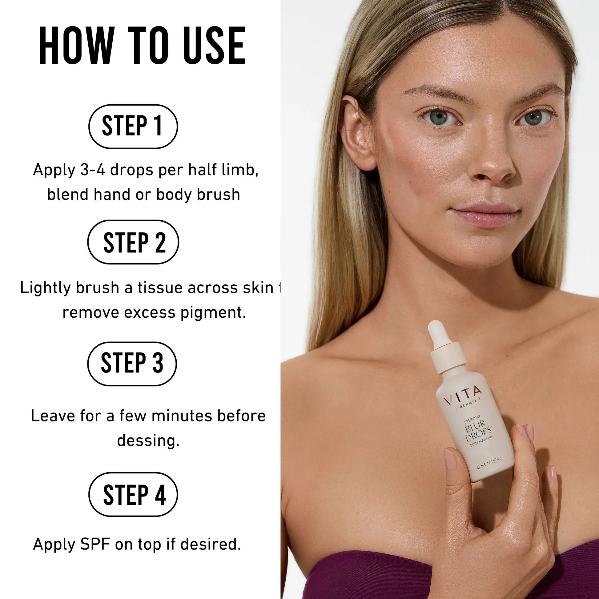 Vita Liberata Tanning Products Vita Liberata Everyday Blur Drops® Body Makeup – Medium Tint, Skin-Perfecting Glow - Snacc Beauty